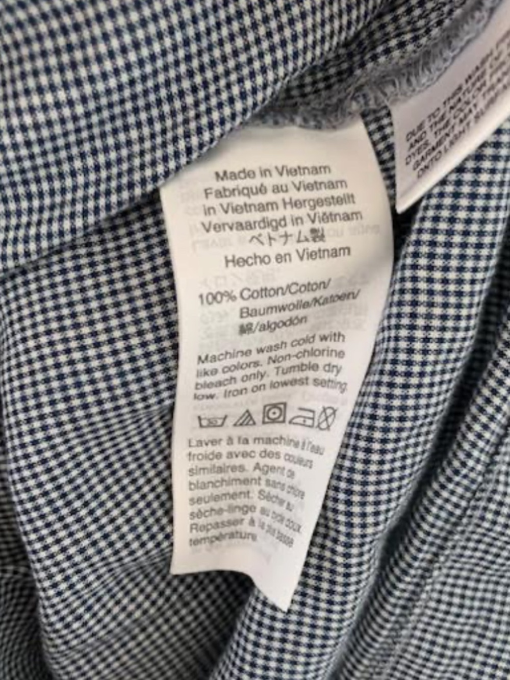 Madewell Tie-Front Popover Top in Mini Gingham Check, size L - Picture 4 of 4